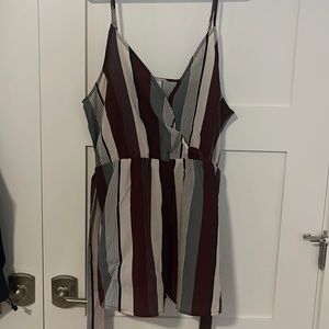 Blue, red, and white romper